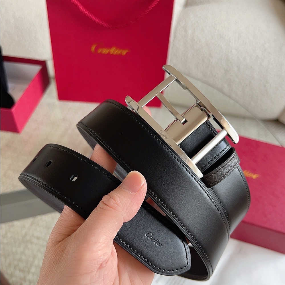 Cartier Santos Reversible Leather Belt - Picture 7 of 7